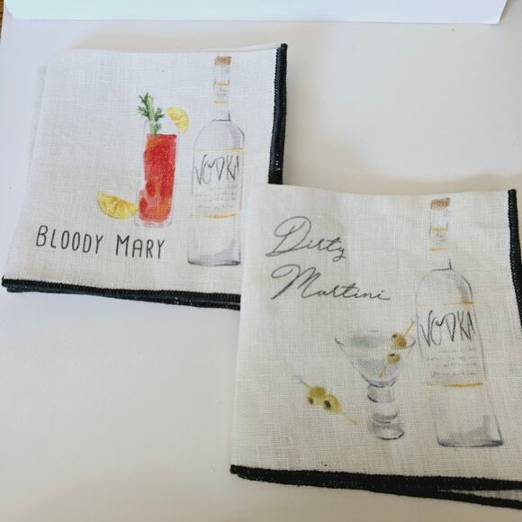 NWT Karma Speakeasy 100% Linen Napkins 4 Count 4 Designs - Picture 3 of 5